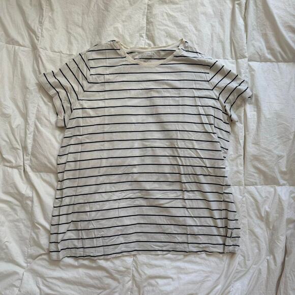 L.L. Bean women’s xxl Striped t shirt soft fabric scandi Lagenlook loose fit - Picture 2 of 6